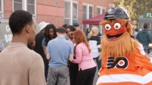 Flyers Mascot Gritty Joined Abbott Elementary for Season Premiere