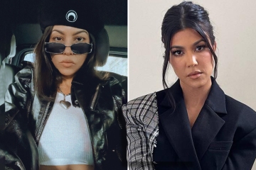 Kourtney shows off real skin without makeup in unedited photo on UK trip