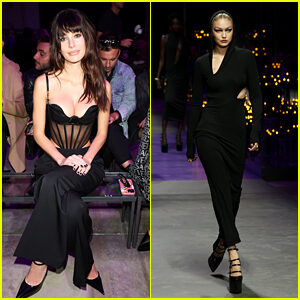 Leonardo DiCaprio's Ex Camila Morrone Sits Front Row at Versace Show with New Flame Gigi Hadid on Runway