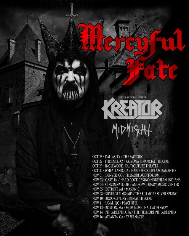 MERCYFUL FATE Announces First North American Tour In Over Two Decades; KREATOR To Support