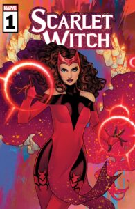 Cover art for the first issue of 2023’s Scarlet Witch comic series.
