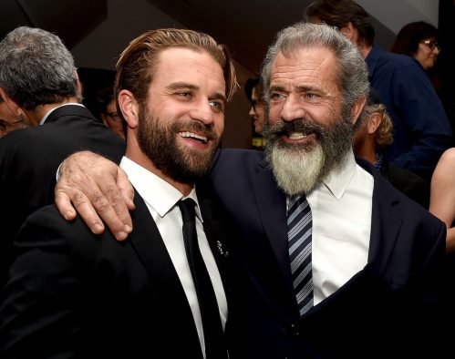 Milo and Mel Gibson at an after-party for a screening of 