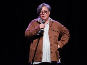 Rosie O'Donnell performs onstage during FRIENDLY HOUSE LA Comedy Benefit.