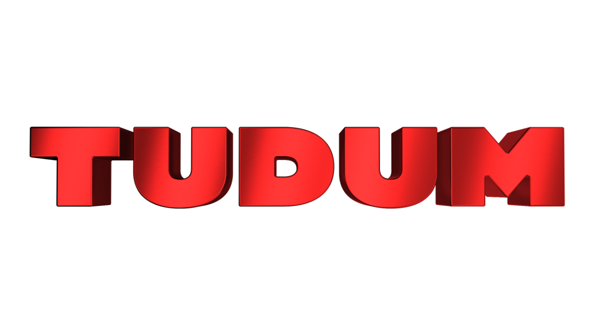Netflix's TUDUM logo in red with a white background