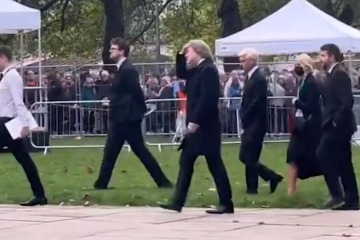 Watch the moment Holly and Phil ‘jump the HUGE queue to see the Queen’s coffin’