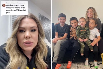 Teen Mom Kailyn Lowry says it was 'incredible' giving birth at home in her bed
