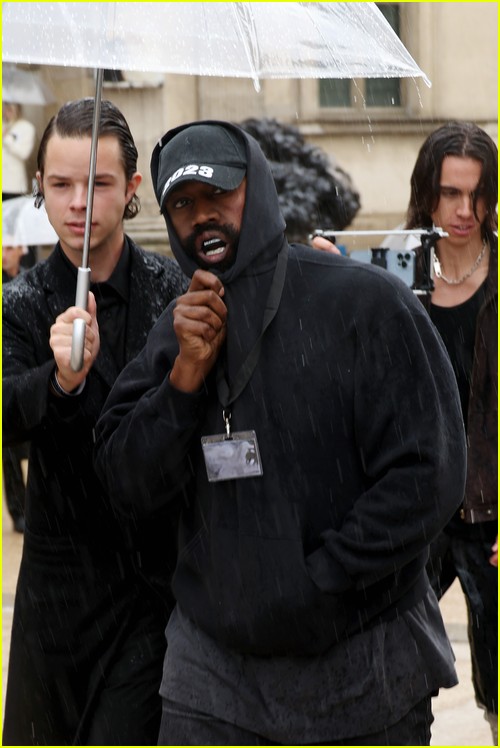 Kanye West at the Givenchy Paris show