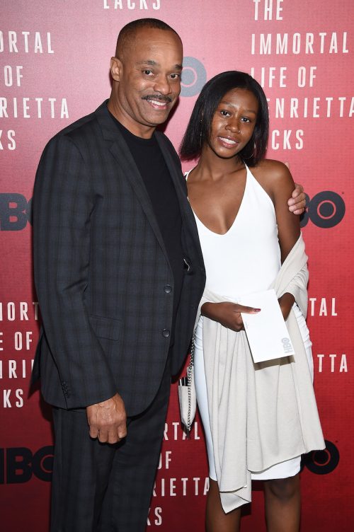 Rocky Carroll and daughter Elissa at the premiere of 