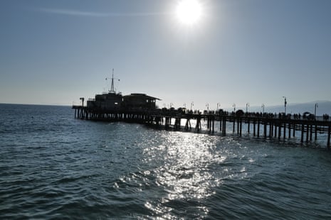 Reflection – Santa Monica pier at sunset