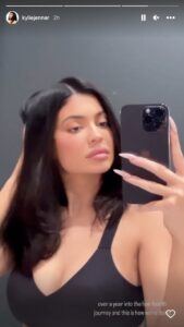 Kylie Jenner showed off her real hair without wigs or extensions