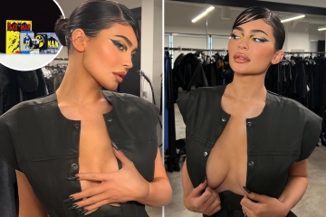 Kylie Jenner nearly spills out of NSFW top in wild pics for 'random' collab