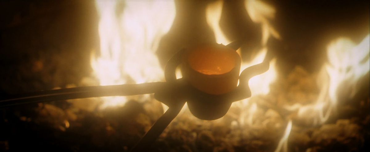 The forging of a ring, in the first shot of The Fellowship of the Ring. 