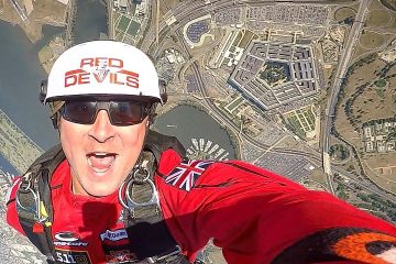 Red Devils parachutist plunges 3,500ft to death after getting tangled in chute