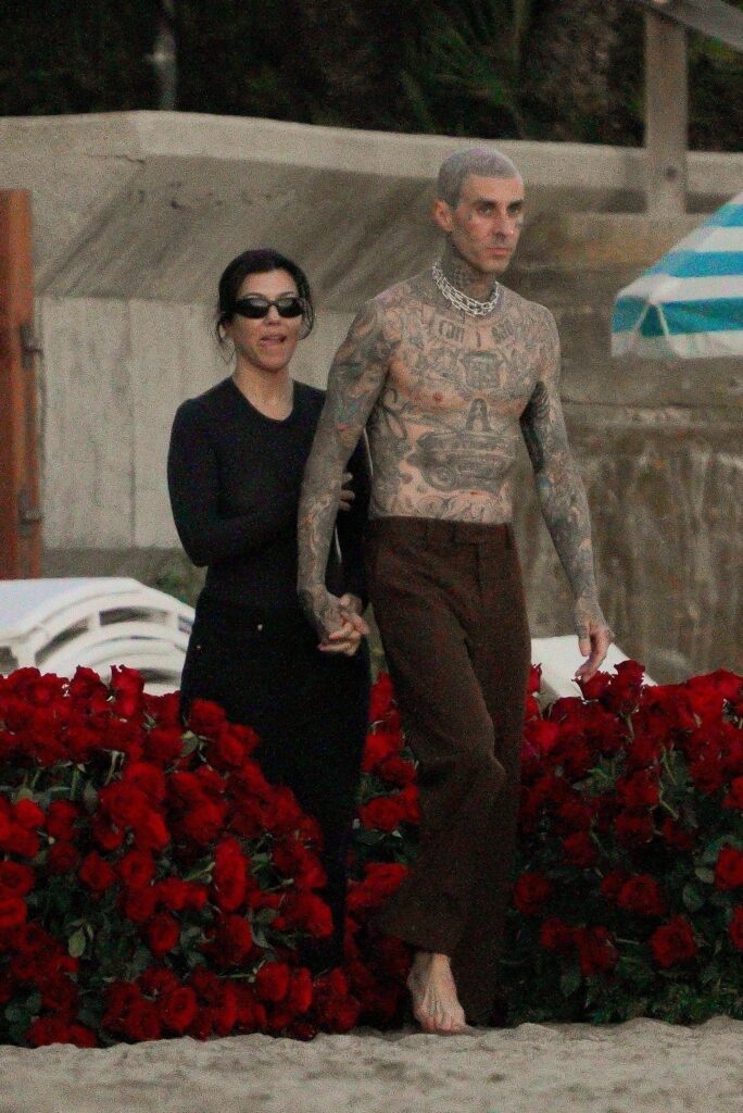 Travis Barker surprises Kourtney Kardashian by celebrating the 1st anniversary of his proposal at the beach