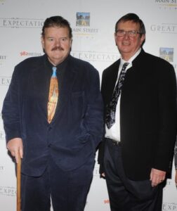 Robbie Coltrane and Mike Newell at the New York premiere of Great Expectations.
