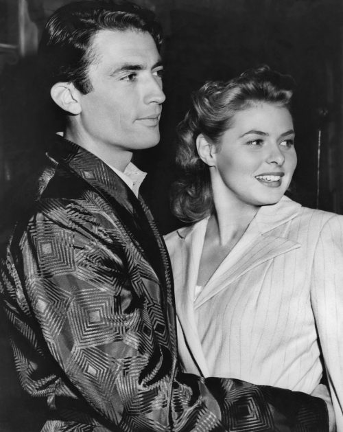 Gregory Peck and Ingrid Bergman on the set of 