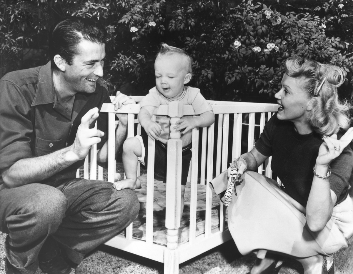 Gregory Peck with wife Greta Kukkonen and son Joseph
