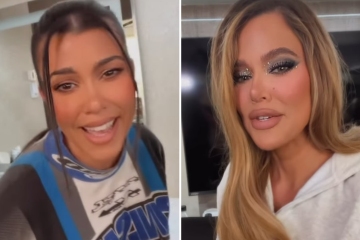 Kourtney & Khloe mocked for 'looking like melted wax' in 'very filtered'  video 