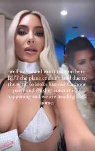 Kim Kardashian's birthday plans were ruined as the star was forced to make an emergency plane landing