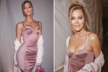 Khloe nearly busts out of corset dress as fans suspect she got a boob job