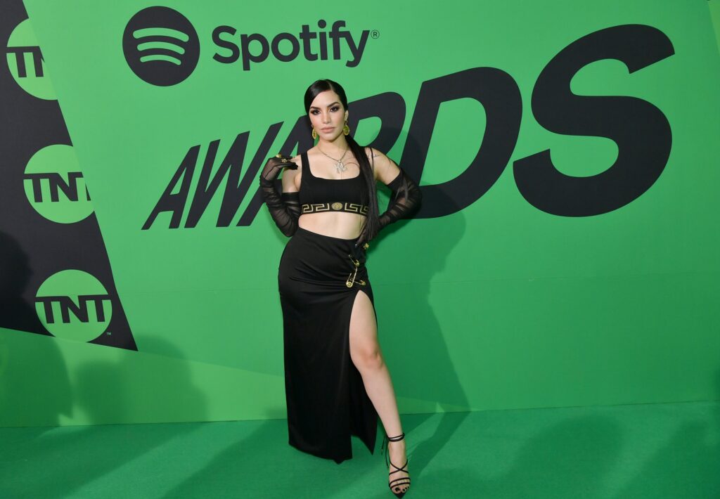 Kimberly Loaiza at the 2020 Spotify Awards at the Auditorio Nacional on March 5, 2020, in Mexico City, Mexico
