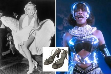 Marilyn Monroe's heels, Whitney Houston's Bodyguard dress & more for sale