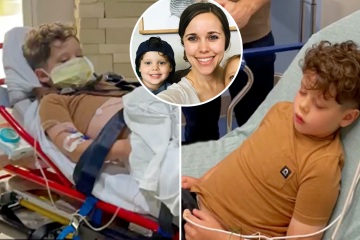 Jessa Duggar worries fans with photos of her son Spurgeon, six, in the hospital