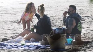 Adam Levine and Behati Prinsloo All Smiles Hitting Beach After Sexting Scandal