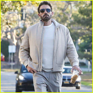 Ben Affleck Looks Cool in a Monochrome Outfit While on Coffee Run in Santa Monica