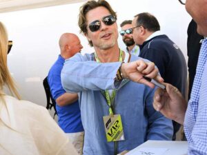 Brad Pitt Attends Formula 1 United States Grand Prix in Texas