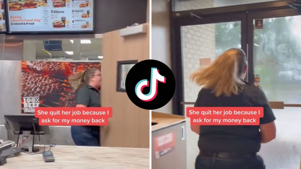 Burger King worker splits TikTok after quitting on the spot over customer complaint
