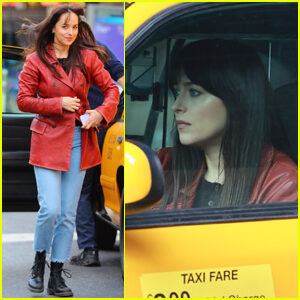 Dakota Johnson Hops Behind the Wheel of a Taxi While Filming 'Madame Web'