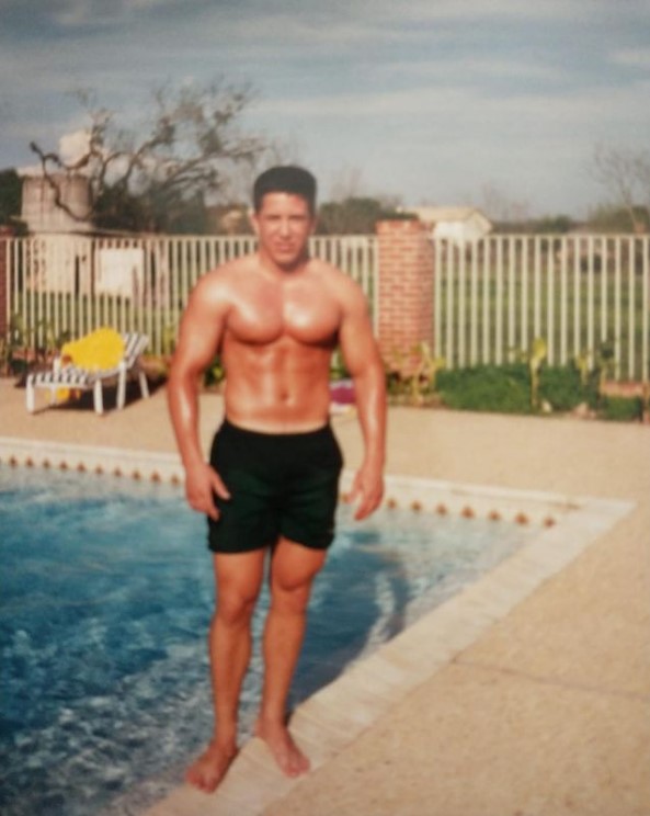 Brian looked totally unrecognisable in a throwback photo he shared from his teenage years