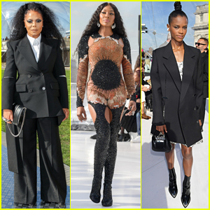 Janet Jackson & Letitia Wright Watch Naomi Campbell Walk in Alexander McQueen Fashion Show