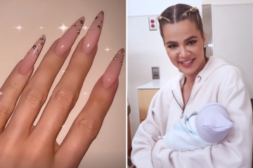 Khloe shows off razor-sharp nails as fans say they're ‘dangerous’ for her baby