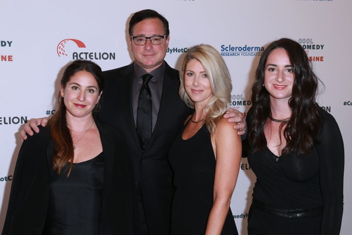 Aubrey Saget, Bob Saget, Kelly Rizzo and Lara Saget attends the 30th annual Scleroderma Benefit on June 16, 2017, in Beverly Hills, California.