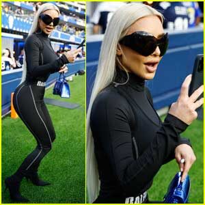 Kim Kardashian Attends Los Angeles Rams Game with Son Saint!