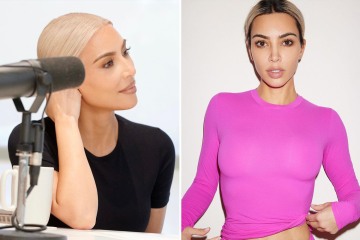 Kim Kardashian shows off thin jawline & neck amid concern over weight loss