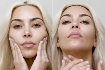 Kim shows off age spots & blemishes on face sans makeup in new unedited video