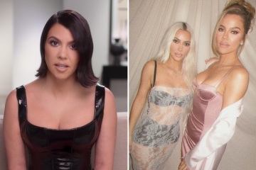 Kim & Khloe Kardashian look tinier than ever in tight see-through dresses