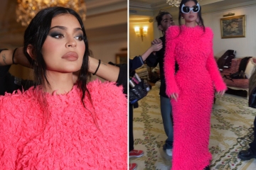 Kylie critics claim star looks like a 'muppet' in Balenciaga dress at show
