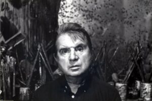 Francis Bacon in his studio in 1980.