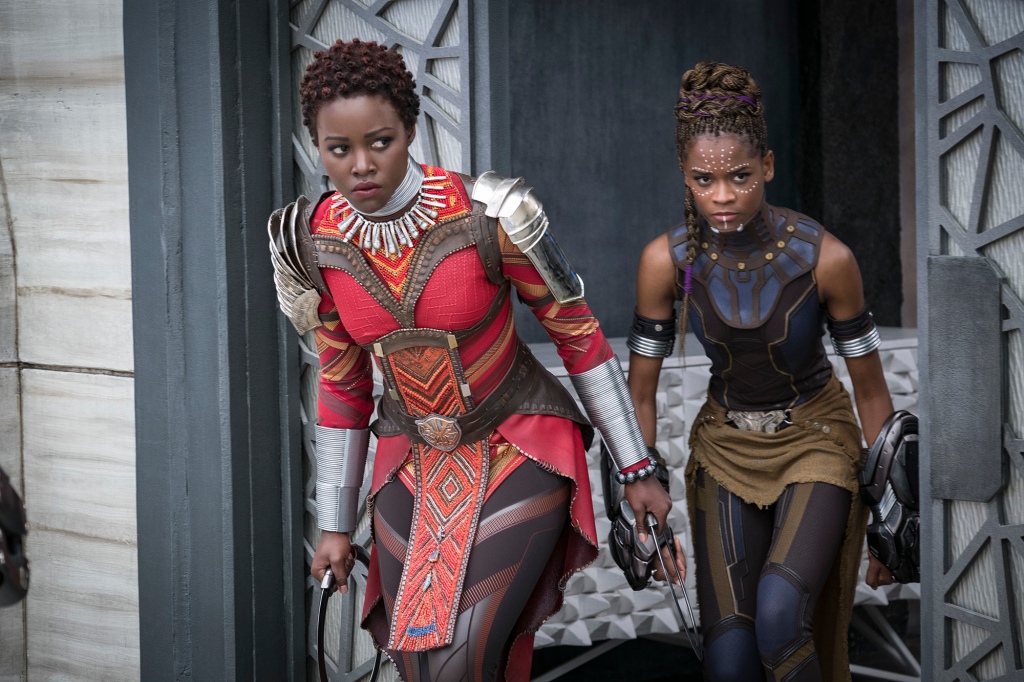 Lupita Nyong'o and Letitia Wright in "Black Panther: Wakanda Forever."