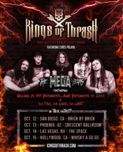 Watch: Ex-MEGADETH Members ELLEFSON, YOUNG And POLAND Bring 'Kings Of Thrash' Tour To Las Vegas