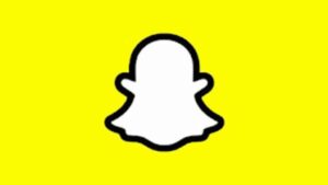 Snapchat logo on yellow background