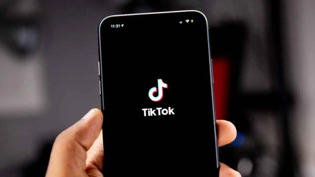 TikTok logo on a phone