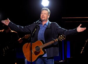 NASHVILLE, TENNESSEE - APRIL 18: In this image released on April 18, Blake Shelton performs onstage at the 56th Academy of Country Music Awards at the Grand Ole Opry on April 18, 2021 in Nashville, Tennessee. (Photo by Kevin Mazur/Getty Images for ACM)