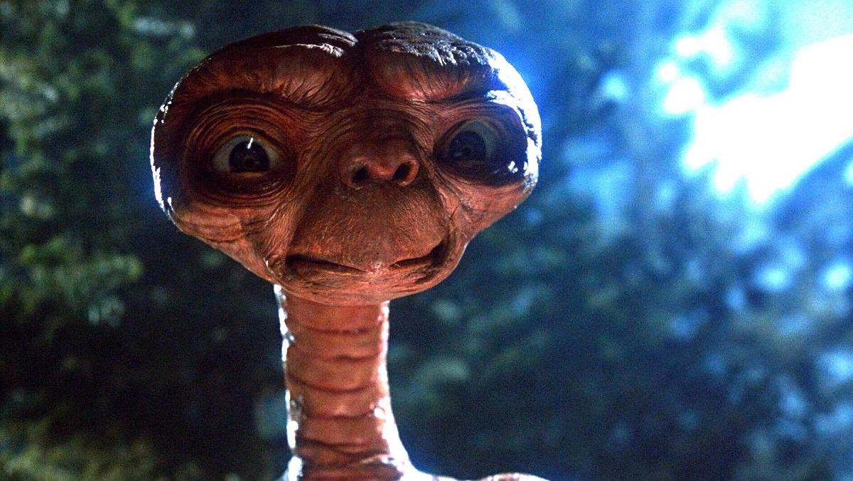 E.T., the Extra-Terrestrial, in a scene from the film.