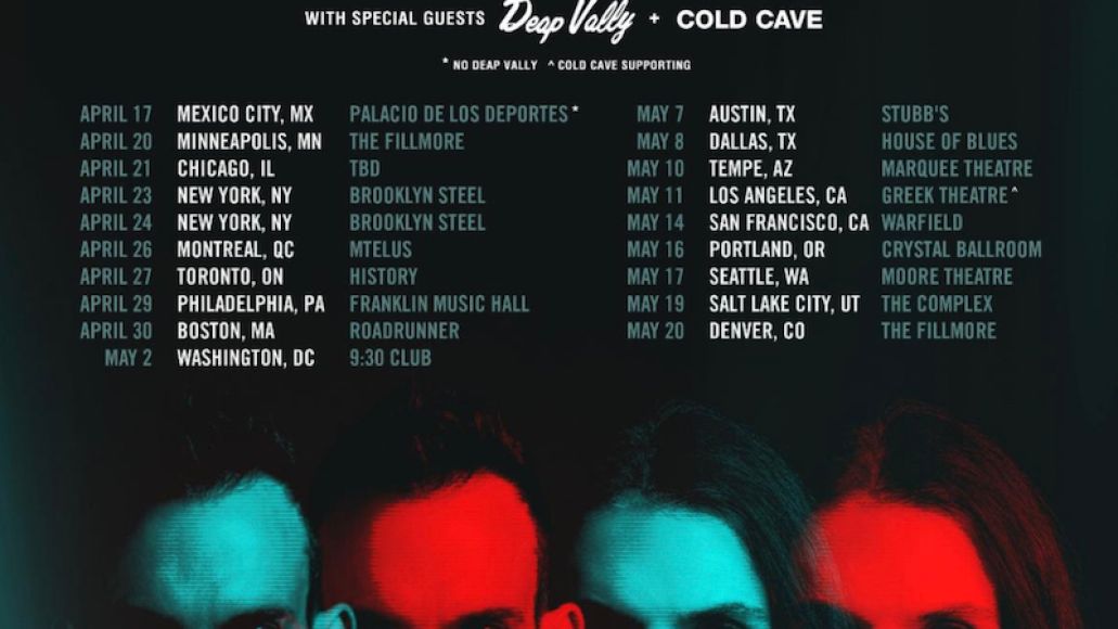 Placebo 2023 north american tour poster artwork dates buy tickets seats itinerary deap vally cold cave