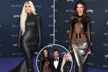 Kim & Kendall compete for the spotlight as they both rock sexy looks at same gala